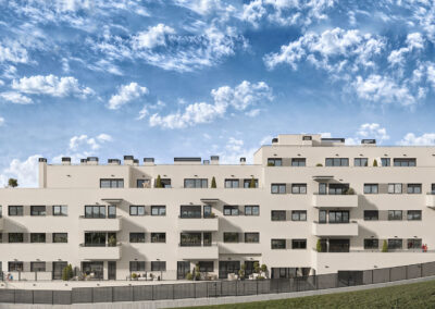 Camporroso Prado. Arganda del Rey, Madrid. Fachada posterior.