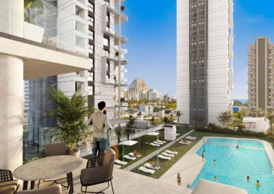 Camporrosso Towers. Calpe Alicante Costa Blanca. Terraza.