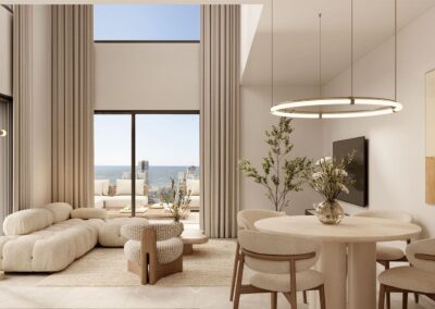 Camporrosso Towers. Calpe Alicante Costa Blanca. Interior salón.