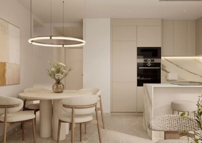 Camporrosso Towers. Calpe Alicante Costa Blanca. Interior comedor.