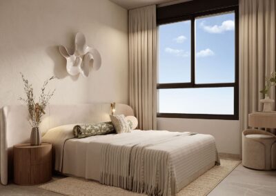 Camporrosso Towers. Calpe Alicante Costa Blanca. Interior dormitorio-2.