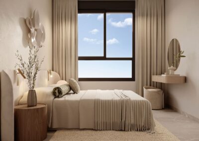 Camporrosso Towers. Calpe Alicante Costa Blanca. Interior dormitorio-2.