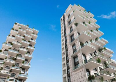 Camporrosso Towers. Calpe Alicante Costa Blanca. Vistas exterior torres.