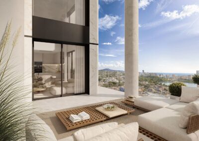 Camporrosso Towers. Calpe Alicante Costa Blanca. Terraza.