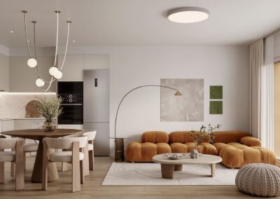 Camporrosso Ciudadela, Alicante. Interior salón-cocina.