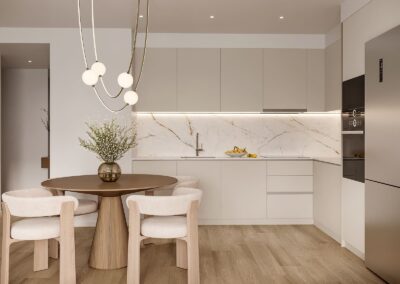 Camporrosso Ciudadela, Alicante. Interior cocina-comedor.