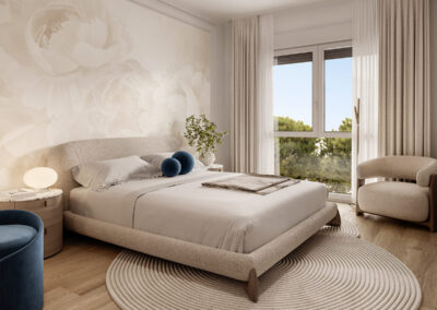 Camporrosso Ciudadela, Alicante. Interior dormitorio.