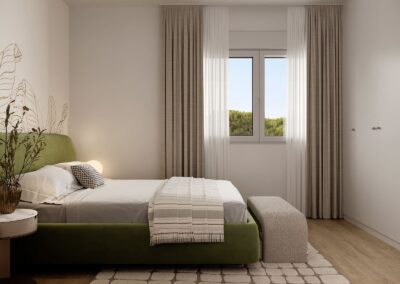 Camporrosso Ciudadela, Alicante. Interior dormitorio.