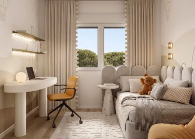 Camporrosso Ciudadela, Alicante. Interior dormitorio.