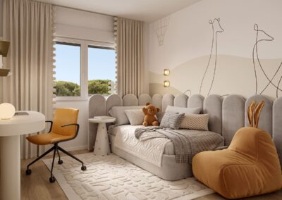 Camporrosso Ciudadela, Alicante. Interior dormitorio.